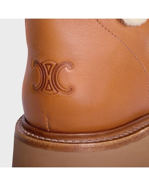 Céline Brown Bulky Lace-Up Boot