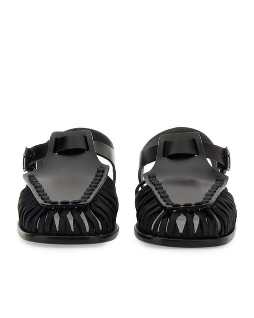 Hereu Black Alaro Leather Sandals