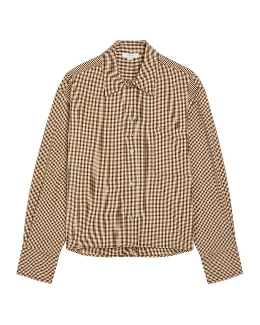 Vince Natural Checked Cotton-Blend Shirt