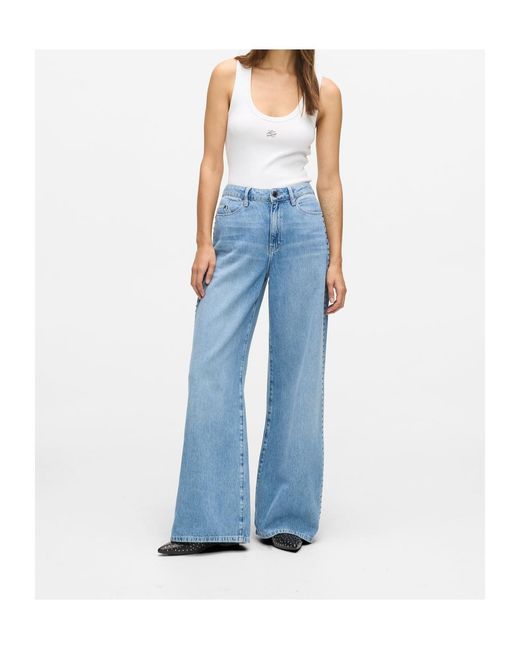 Karl Lagerfeld Blue Studded-Signature Jeans