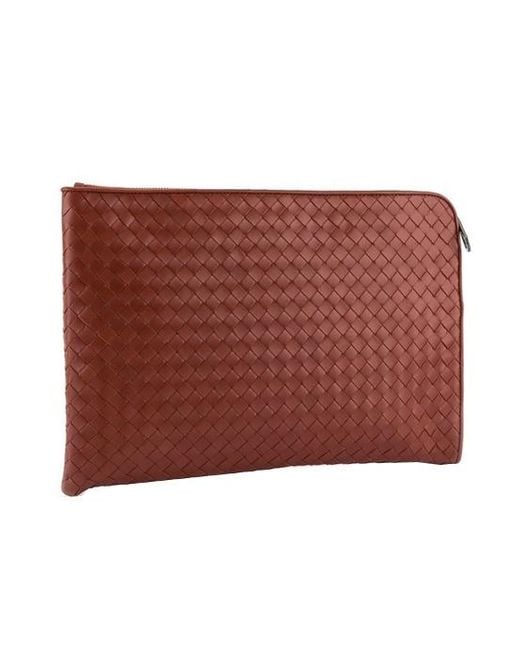 Bottega Veneta Red Intrecciato Clutch for men