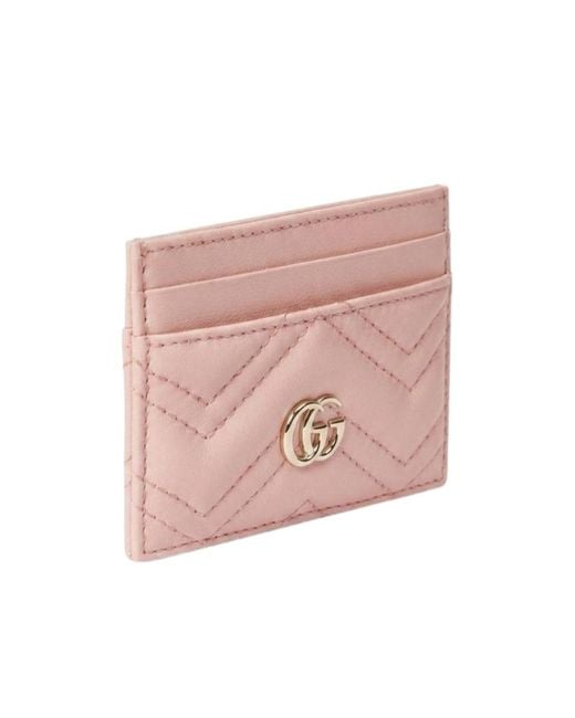 Gucci Pink Gg Marmont Card Case
