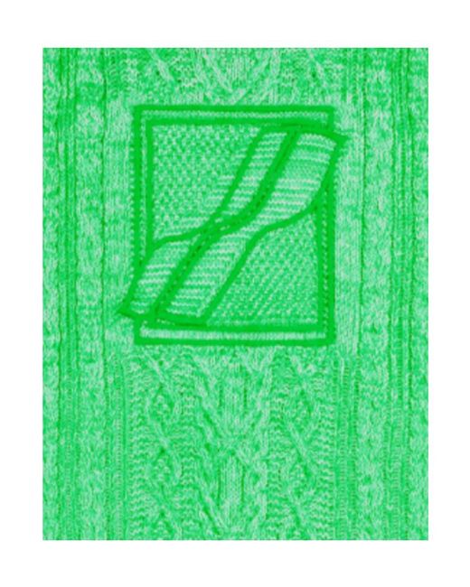 we11done Green Logo Sweater