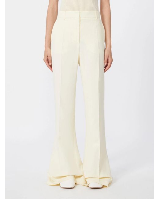 Sportmax White Fragola Flared Pants