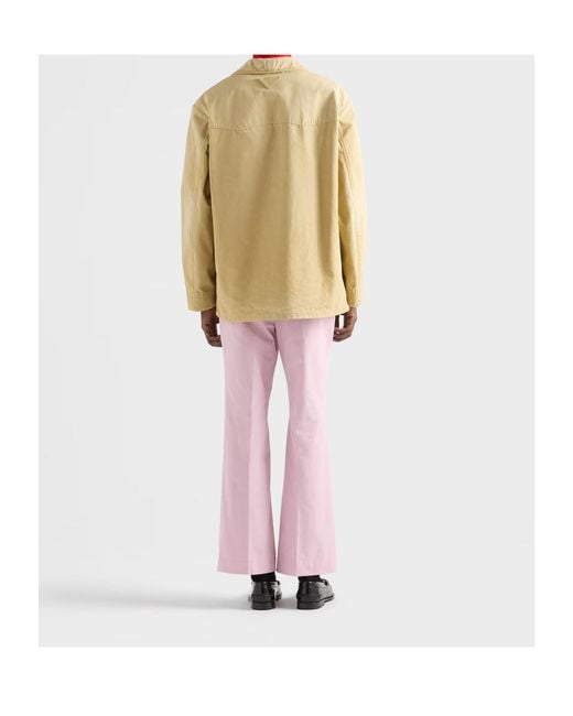 Prada Natural Button-Up Blouson Jacket for men