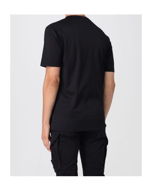 C P Company Black Gasato Short Sleeved Logo Jersey T-Shirt for men