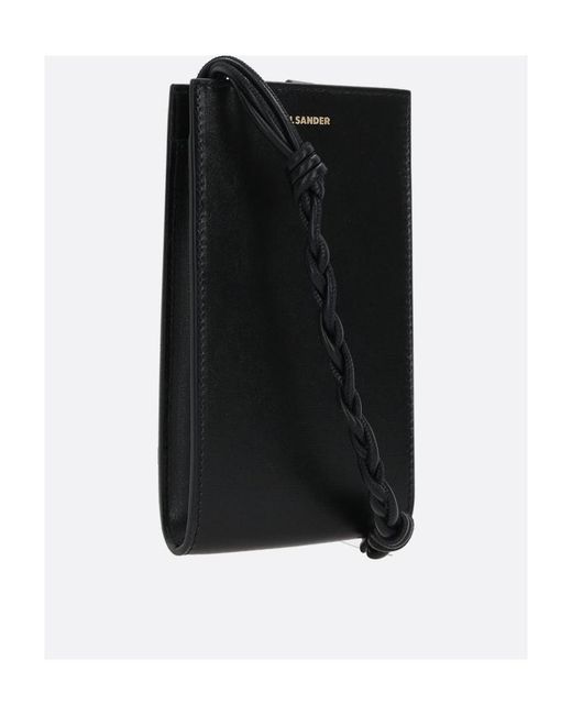 Jil Sander Black Logo Printed Phone Holder