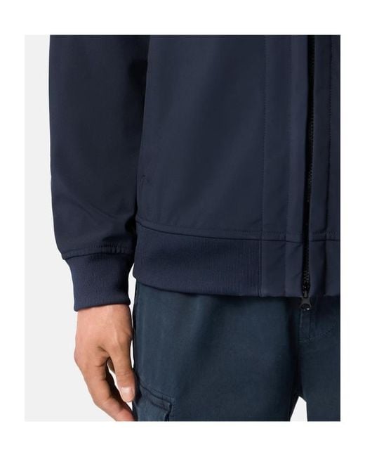 Stone Island Blue Logo Patch Drawstring Jacket for men