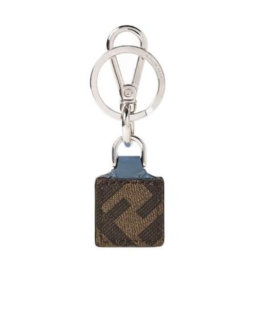 Fendi Blue Ff Squared Key Ring