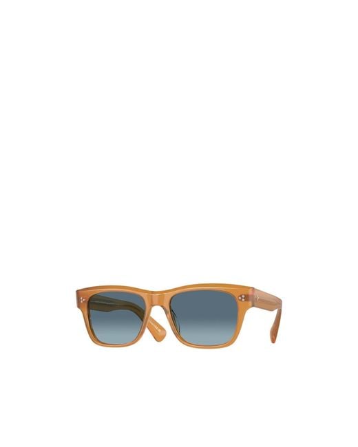 Oliver Peoples Blue Birell Square-Frame Sunglasses for men