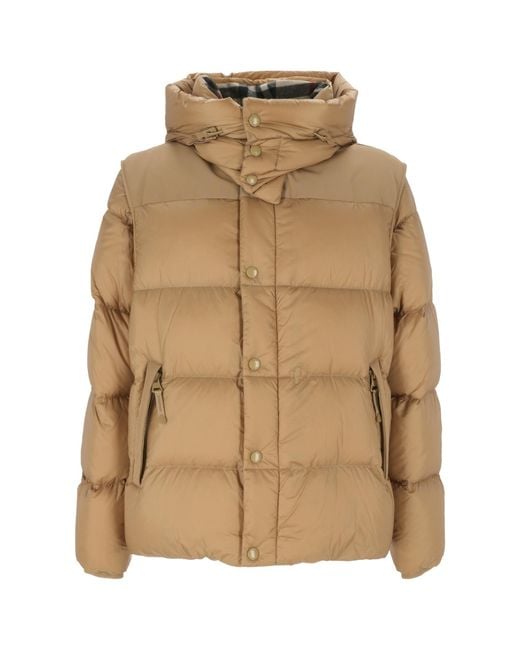 Burberry Natural Detachable-Sleeves Padded Jacket for men