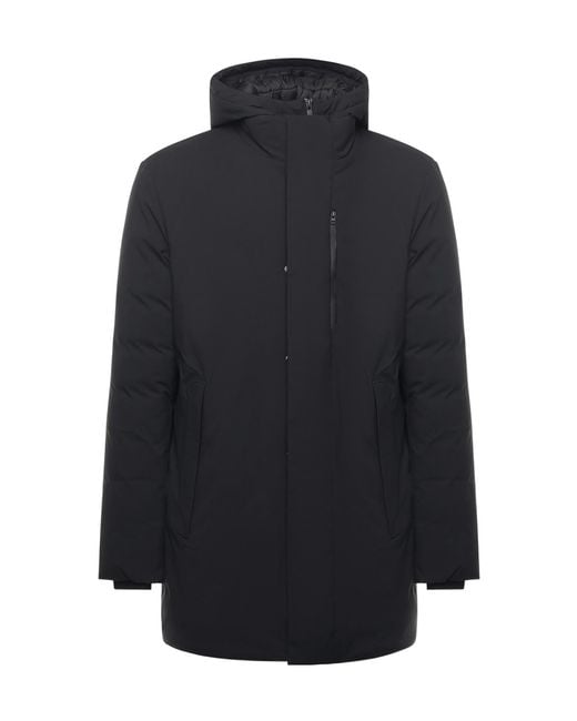 Save The Duck Blue Hooded Zip-Up Coat for men