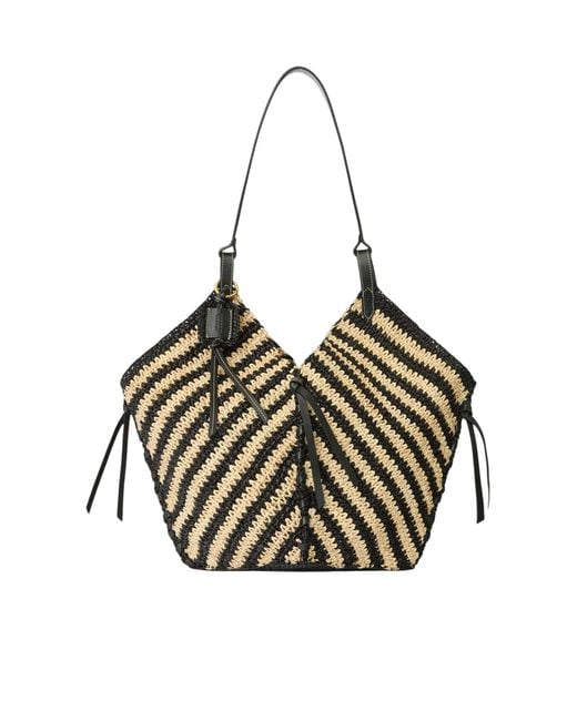 Isabel Marant Metallic Woven Stripe Tote Bag