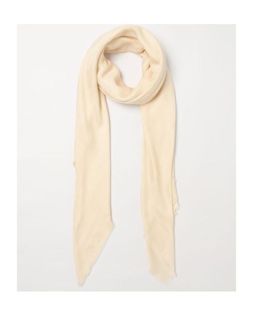 Elisabetta Franchi Natural Jacquard Striped Square Scarf