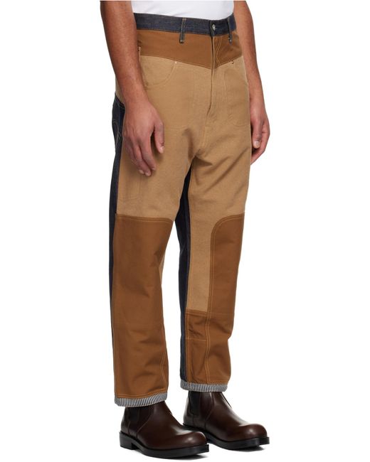 Junya Watanabe Natural Multi-Pocket Patchwork Casual Pants for men