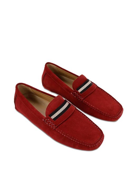 Bally Red Logo Business Casual Shoes for men