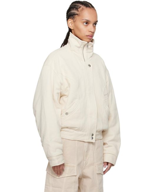 Isabel Marant Natural Paverti Panelled Bomber Jacket