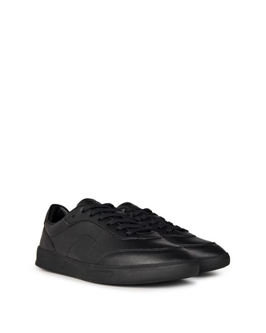 Boss Black Leather Casual Shoes for men