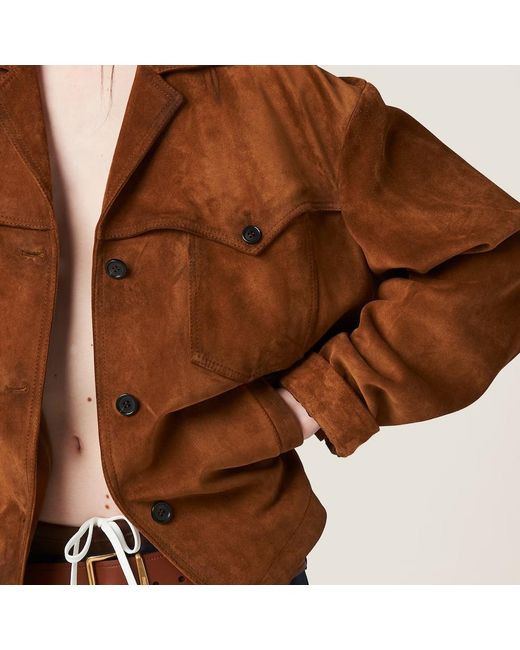 Miu Miu Brown Suede Jacket