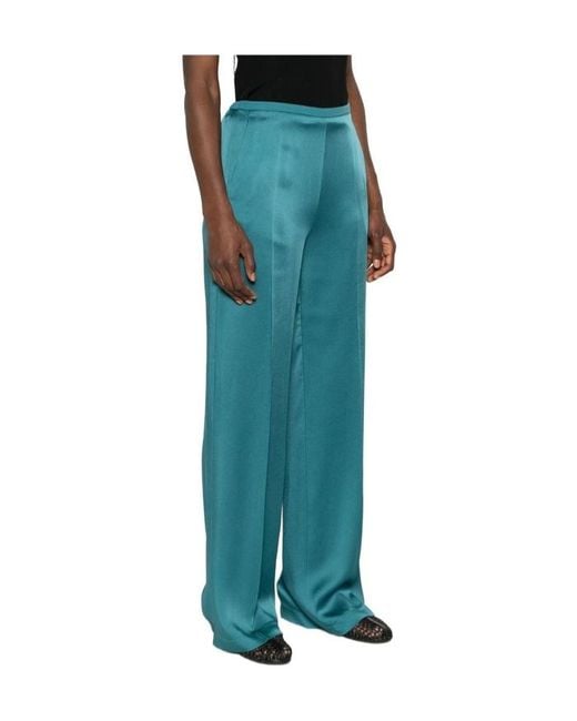 Forte_forte Blue Satin-Finish Trousers