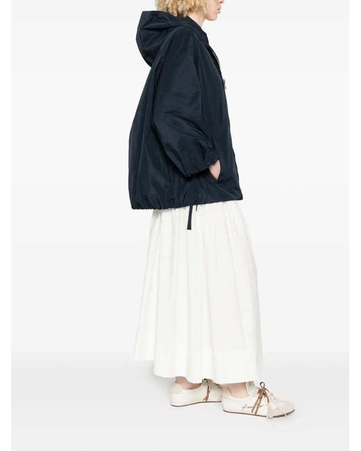 Max Mara Blue 'S Smmpantone Hooded Coat