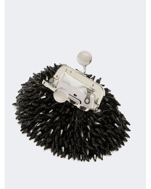 Weekend by Maxmara Black Wkaalfio Beaded Clutch Bag