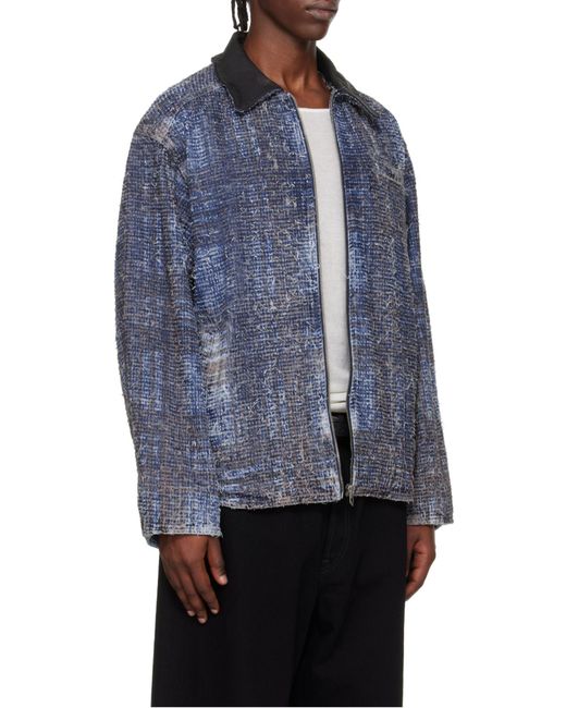 DIESEL Blue Jacket for men