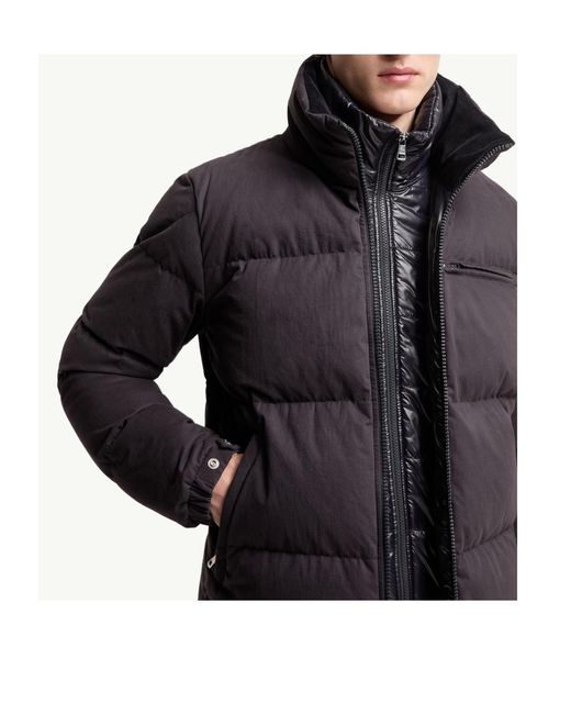 Moncler Gray Isenviel Cotton Poplin Short Down Jacket for men