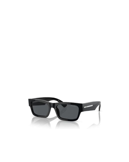 Prada White Eyewear Rectangular Frame Sunglasses for men