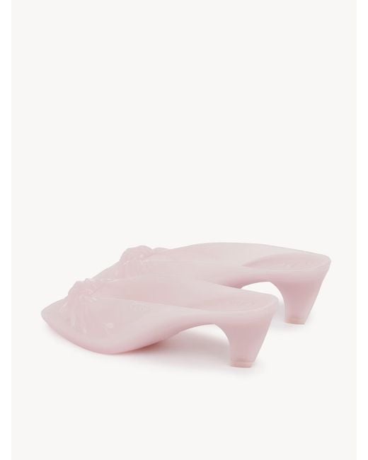 Chloé Pink Chloé Jelly Knot Detailed Mules