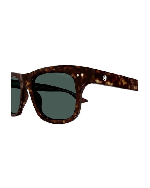 Montblanc Black Eyewear Square Frame Sunglasses for men