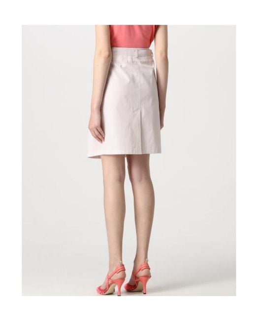 Fendi Pink Logo Printed Belted Skirt