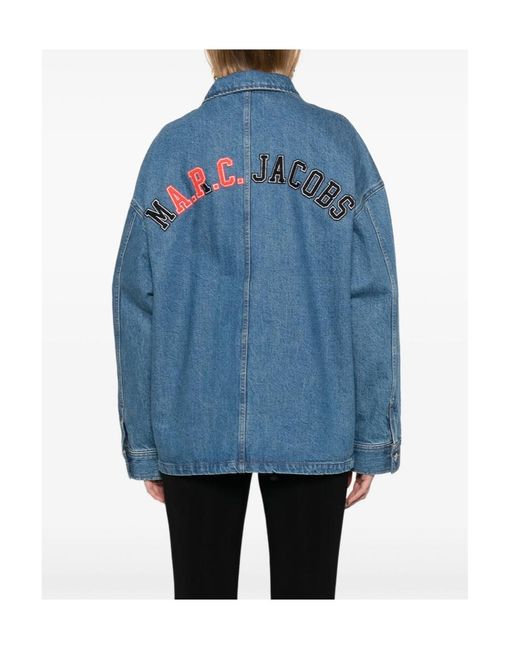 A.P.C. Blue X Marc Jacobs Logo Embroidered Denim Jacket for men