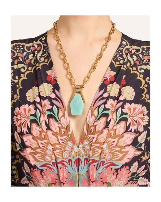 LaDoubleJ Red Accordion Floral-Print Maxi Dress