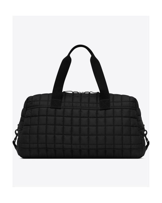 Saint Laurent Black Nuxx Quilted Duffle Bag for men