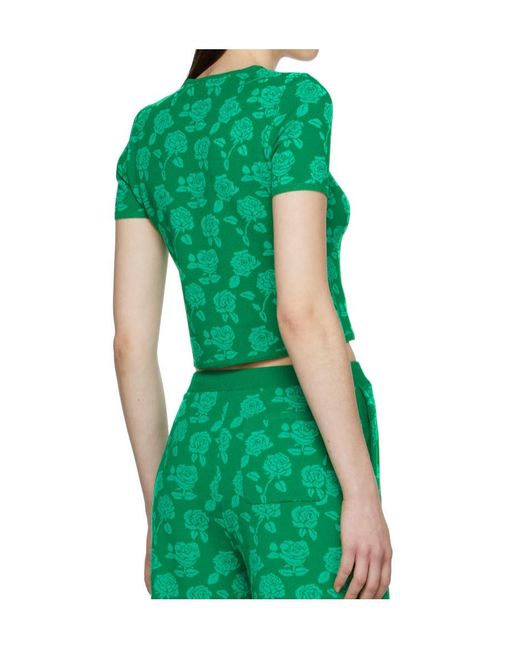 Pushbutton Green Printed T-Shirt