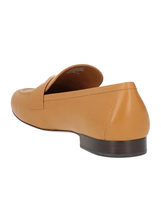 Tory Burch Brown Plain Colour Loafers
