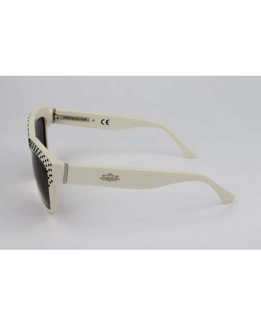 Zadig & Voltaire White Cat Eye Frame Sunglasses for men