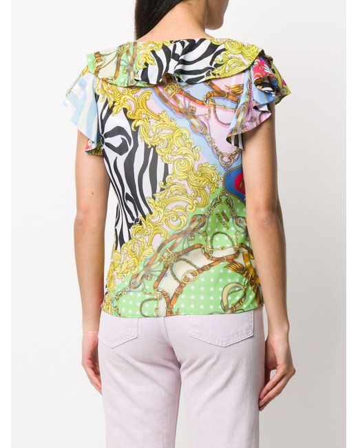 Moschino Multicolor Mixed Printed Short-Sleeve T-Shirt