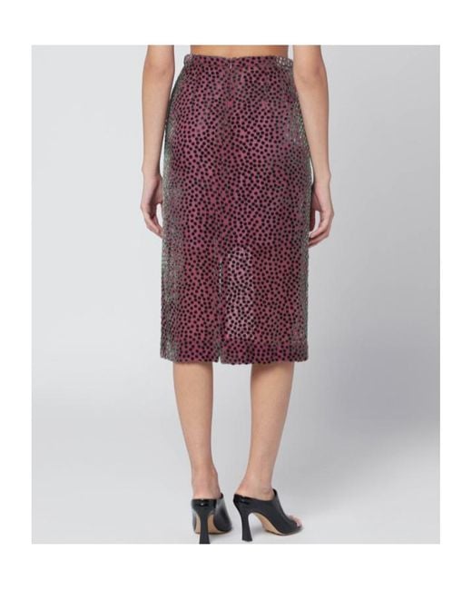Dries Van Noten Black Polka Dot Skirt