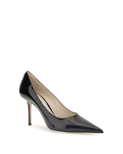 Jimmy Choo Black 85Mm Love Patent-Leather Pumps