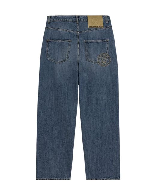 Barrow Blue Patch-Pocket Jeans for men