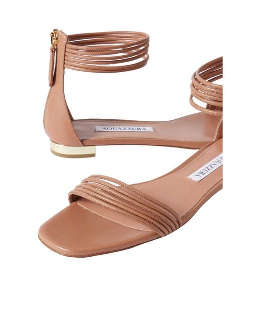 Aquazzura Multicolor Solid Color Leather Sandals