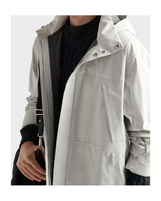 Prada Gray Technical Fabric Jacket for men
