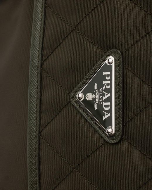 Prada Black Tessuto Quilted Shoulder Bag