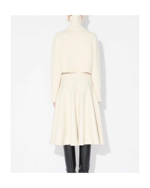 Alaïa Natural Roll-Neck Short Sweater