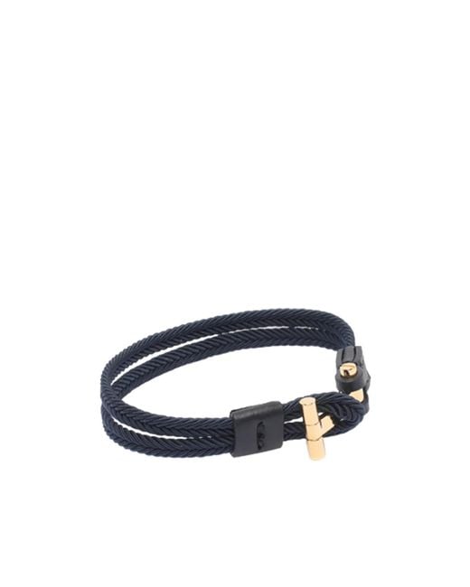 Tom Ford Blue Braided Bracelet for men