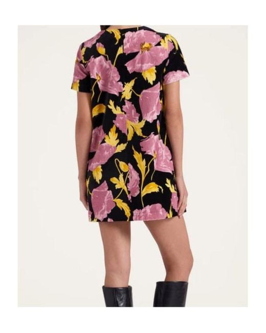 LaDoubleJ Pink La Doublej Floral Mini Swing Dress