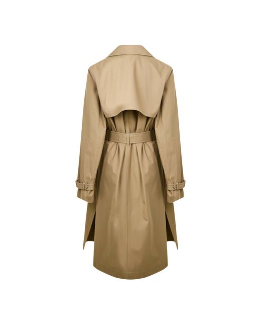 Fendi Natural Solid Color Trench Coat