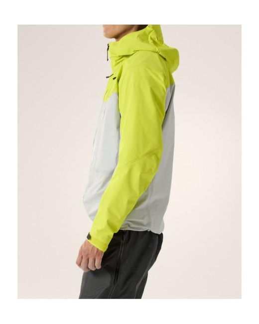 Arc'teryx Yellow Colorblock Hooded Jacket for men